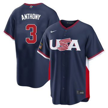 Men's #3 Anthony USA 2026 World Baseball Classic Baseball Jersey