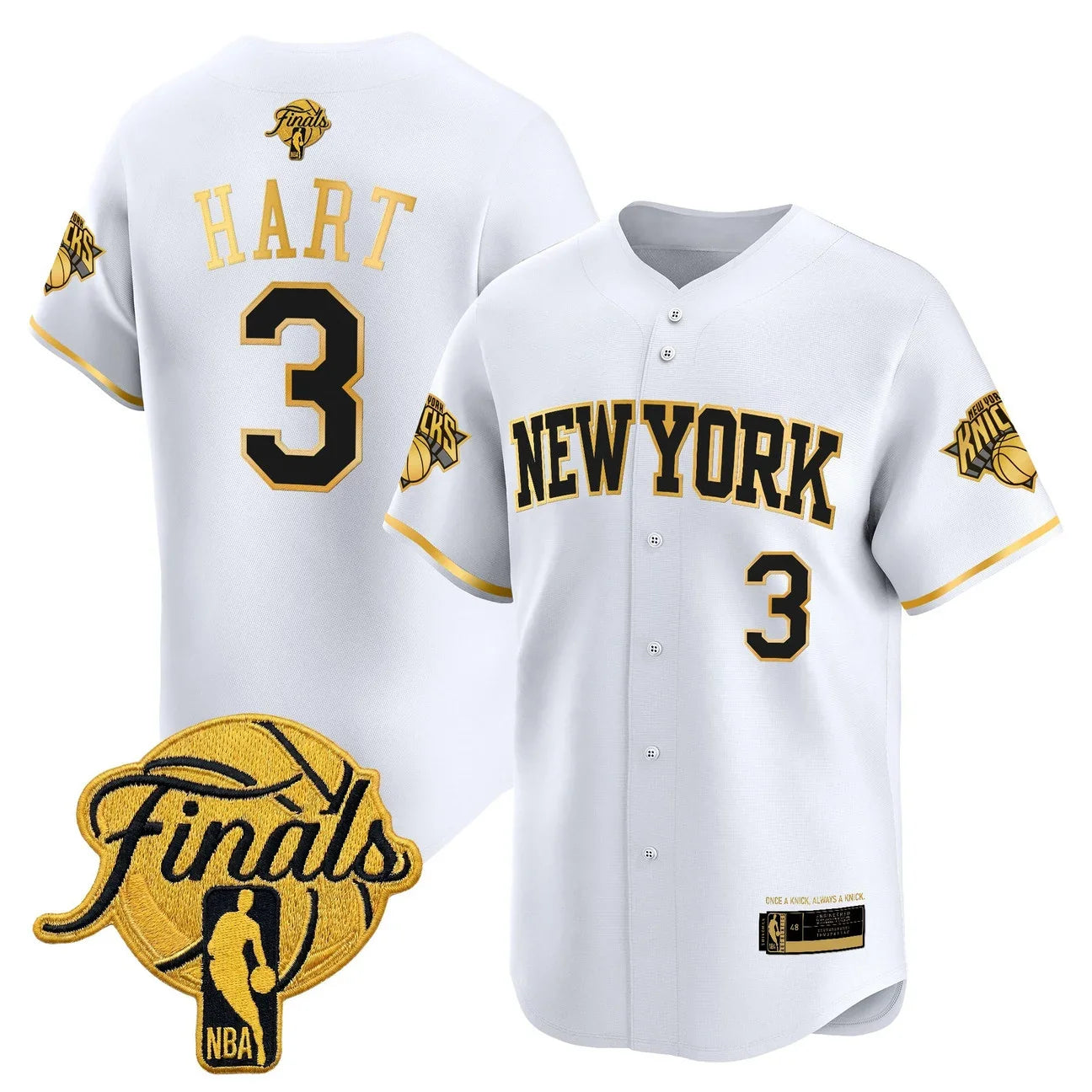 Men's New York Knicks 2026 Finals Vapor Baseball Jersey - All Stitched