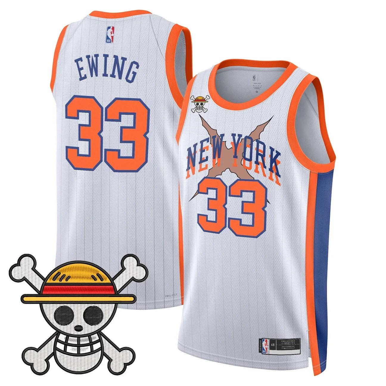 Men's New York Knicks x One Piece Swingman Jersey- Stitched