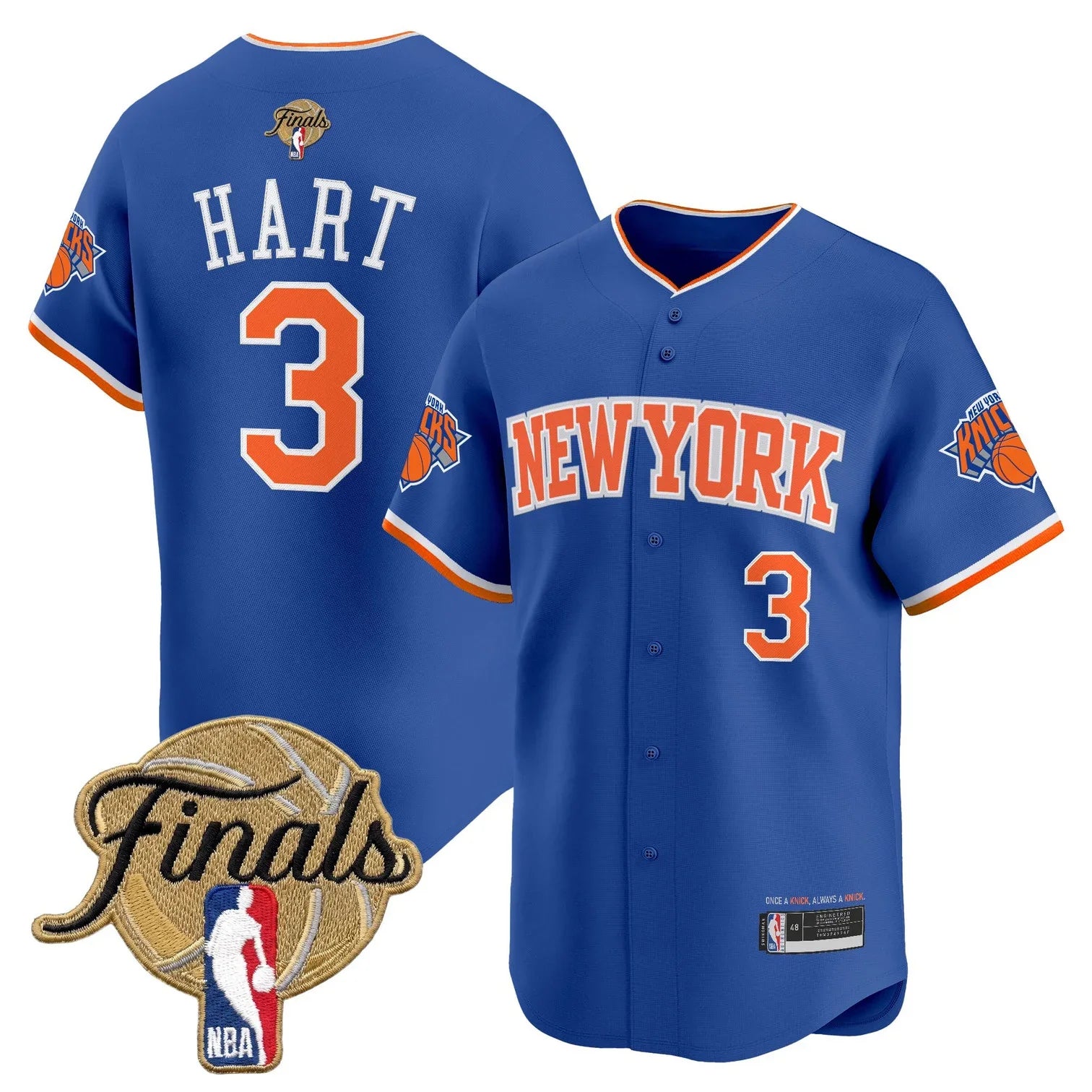 Men's New York Knicks 2026 Finals Vapor Baseball Jersey - All Stitched