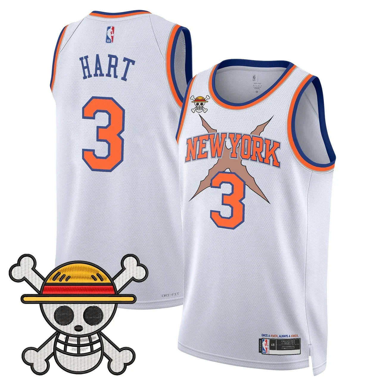 Men's New York Knicks x One Piece Swingman Jersey- Stitched