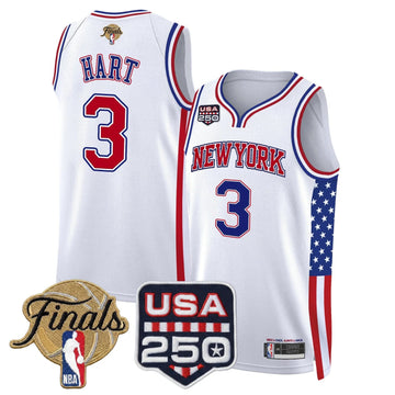 Men's New York Knicks "America 250 Edition" 2026 Finals patch Swingman Jersey - All Stitched