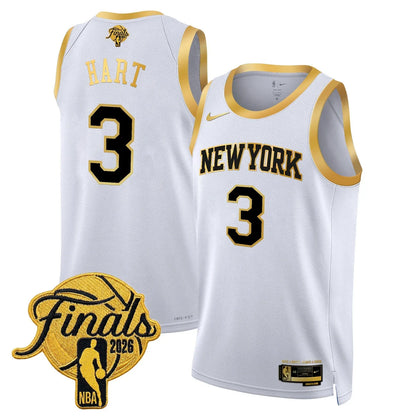 Men's New York Knicks 2026 Finals Swingman Jersey - All Stitched - Gold