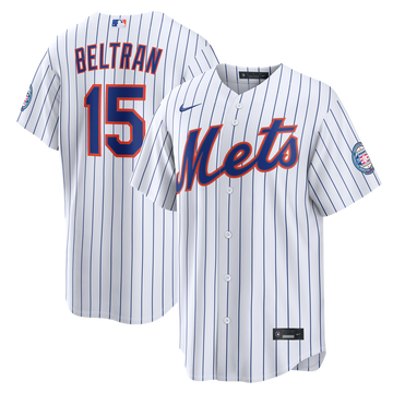 Carlos Beltran New York Mets Nike Home Replica 2026 Hall of Fame Patch Jersey - White
