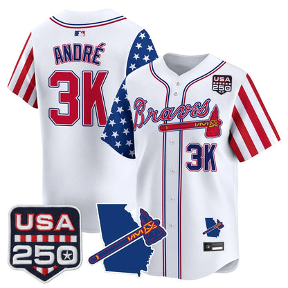 Men's Atlanta Braves "America 250 Edition" Vapor Premier Limited Jersey - All Stitched