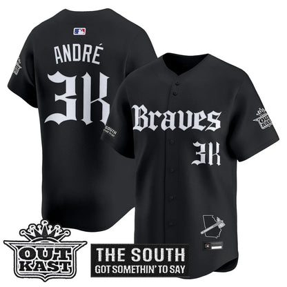 Men's Atlanta Braves 'Gothic South x Outkast Edition' Vapor Premier Limited Jersey V2- All Stitched