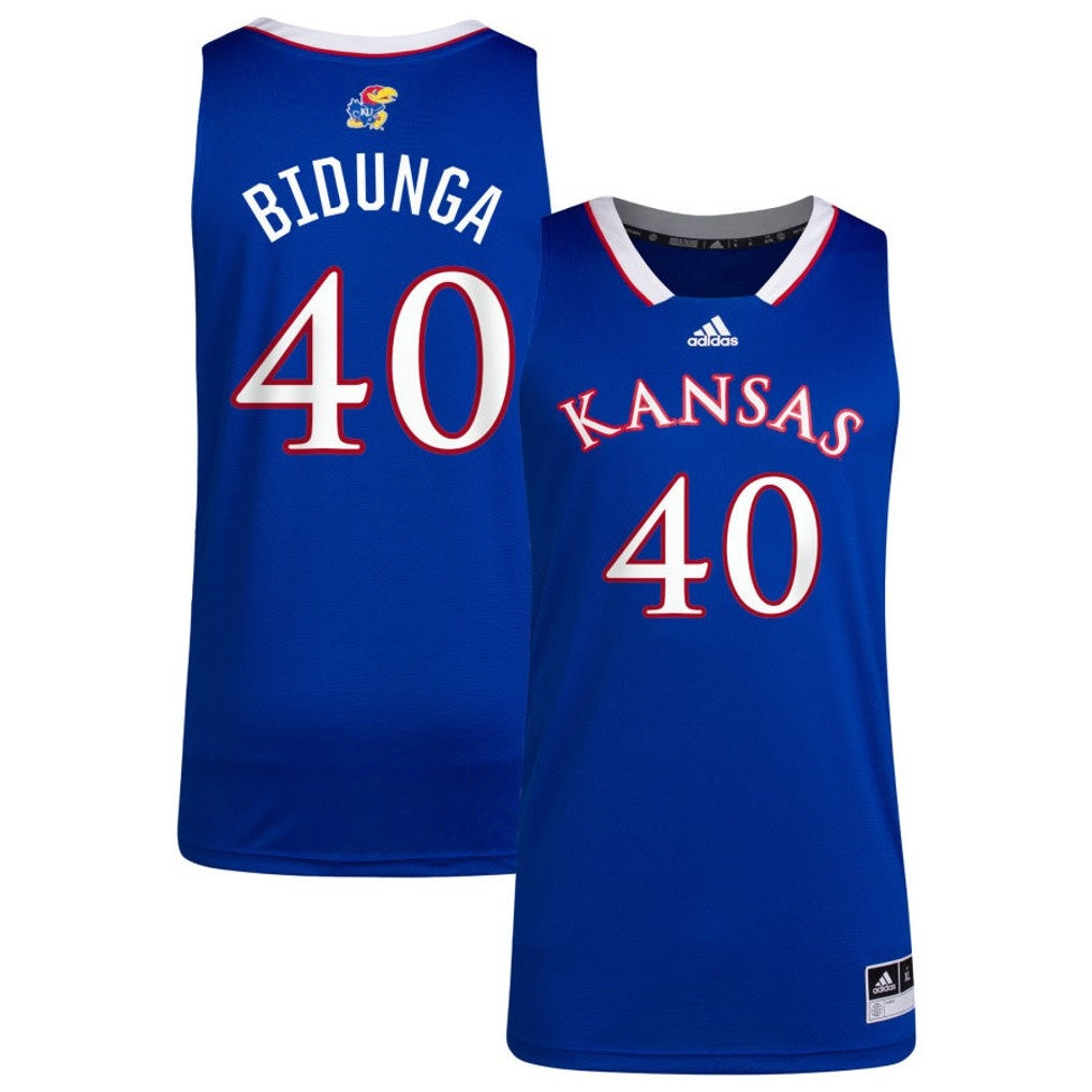 Men's #40 Flory Bidunga Kansas Jayhawks College Basketball Jersey