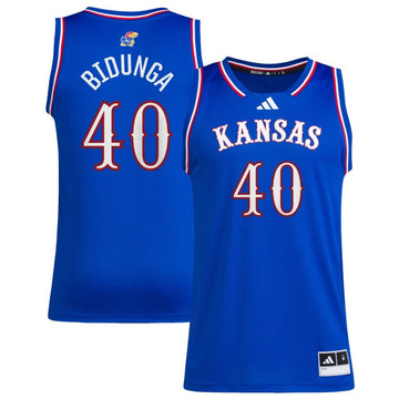 Men's #40 Flory Bidunga Kansas Jayhawks College Basketball Jersey