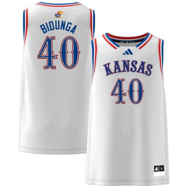 Men's #40 Flory Bidunga Kansas Jayhawks College Basketball Jersey