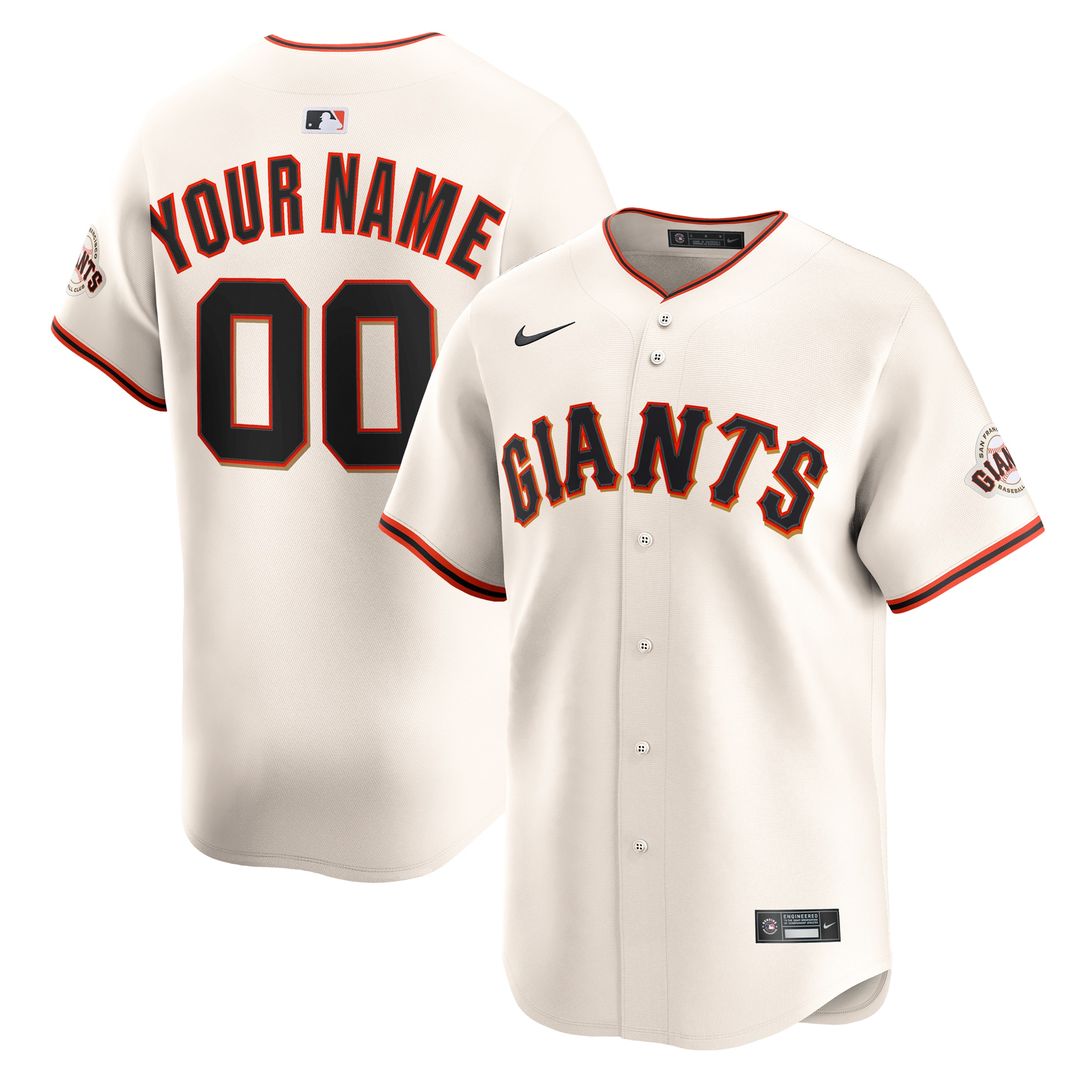 San Francisco Giants Nike Home Limited Custom Jersey - Cream