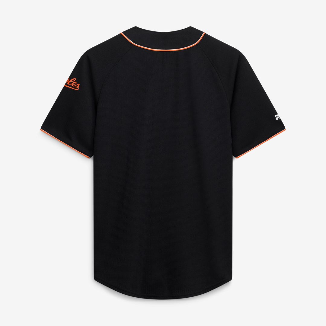 Baltimore Orioles Stitches Team Color Full-Button Fashion Jersey - Black