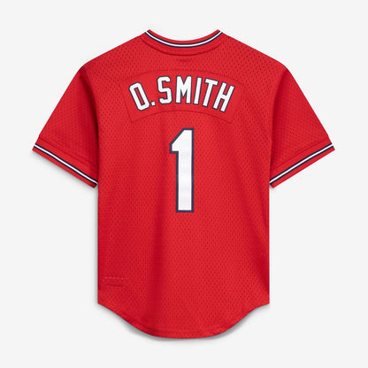 Ozzie Smith St. Louis Cardinals Mitchell & Ness Youth Cooperstown Collection Mesh Batting Practice Jersey - Navy