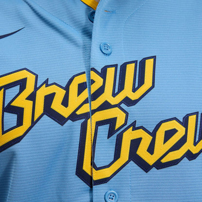 Milwaukee Brewers Nike City Connect Replica Team Jersey - Powder Blue