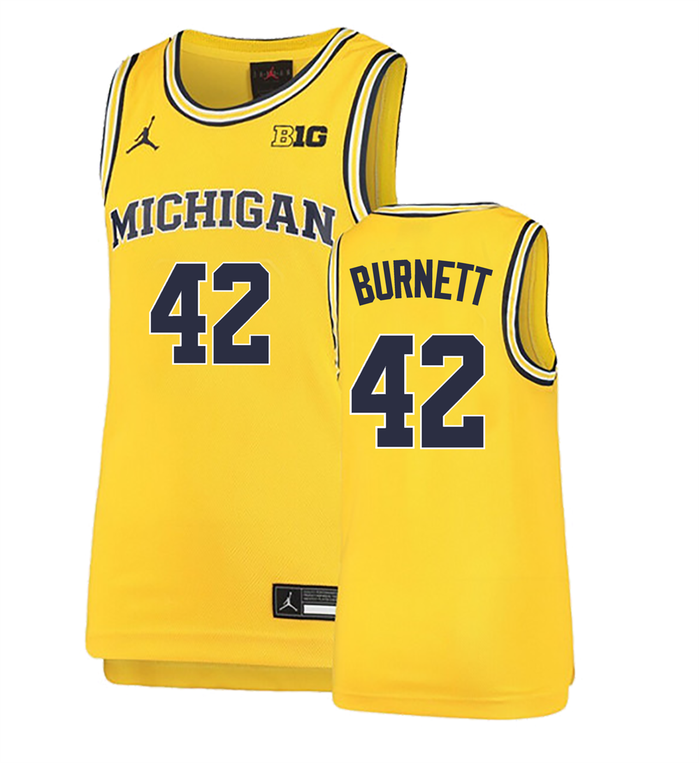 Men's #42 Will Tschetter Michigan Wolverines College Basketball Jersey