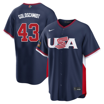 Men's #43 Paul Goldschmidt USA 2026 World Baseball Classic Baseball Jersey