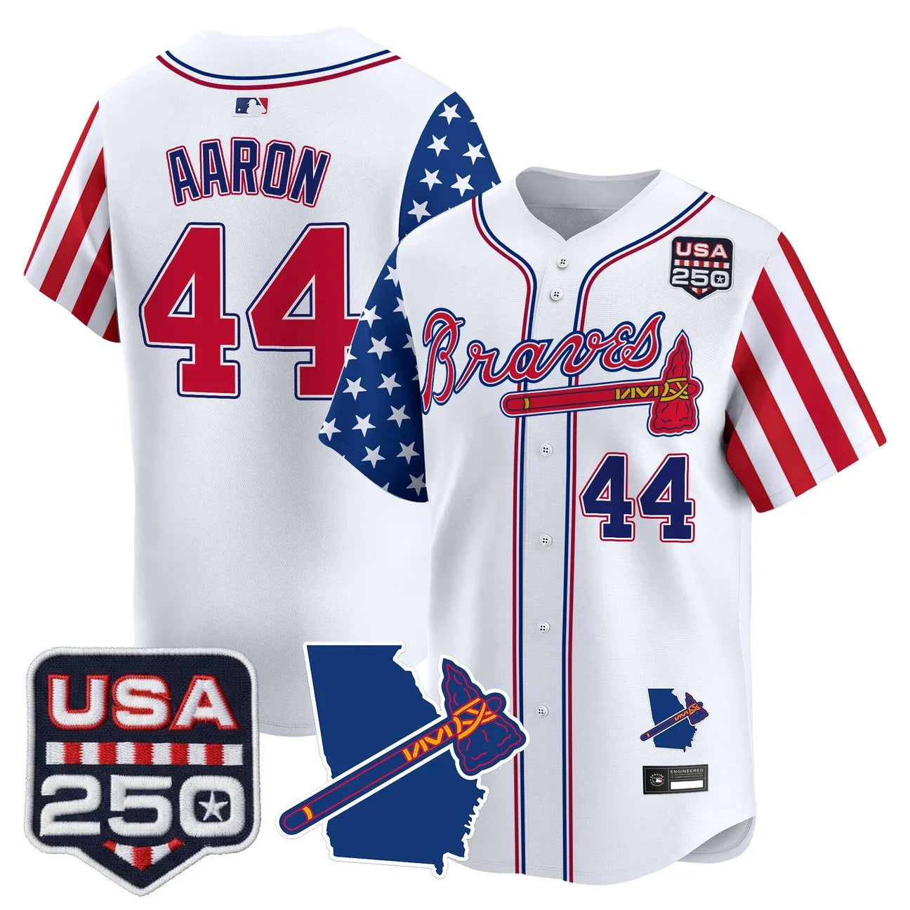 Men's Atlanta Braves "America 250 Edition" Vapor Premier Limited Jersey - All Stitched