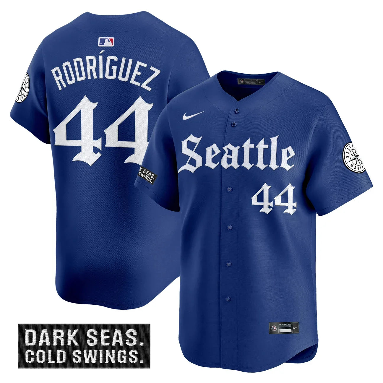Men's Seattle Mariners 'Deep Sea Gothic Edition' Vapor Premier Limited Jersey - All Stitched
