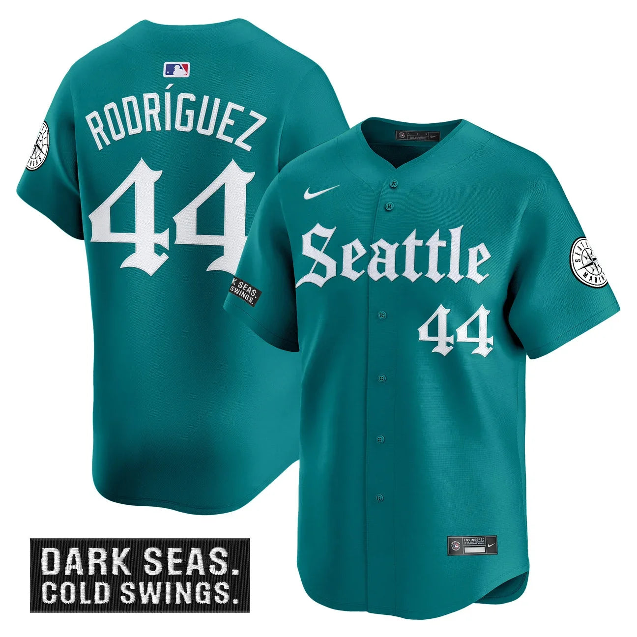 Men's Seattle Mariners 'Deep Sea Gothic Edition' Vapor Premier Limited Jersey - All Stitched