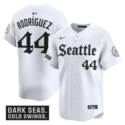Men's Seattle Mariners 'Deep Sea Gothic Edition' Vapor Premier Limited Jersey - All Stitched
