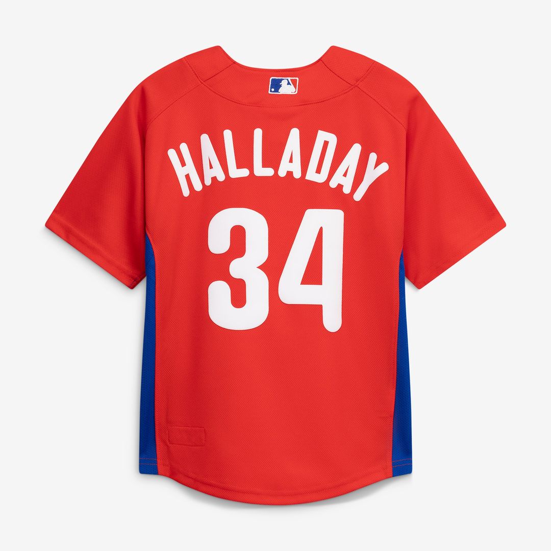 Roy Halladay Philadelphia Phillies Mitchell & Ness Toddler Cooperstown Collection Mesh Batting Practice Jersey - Red