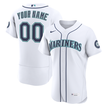 Seattle Mariners Nike Home Authentic Custom Jersey - White