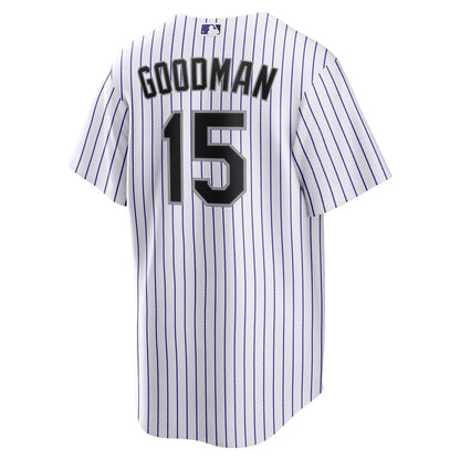 Hunter Goodman Colorado Rockies Nike Home Replica Jersey - White