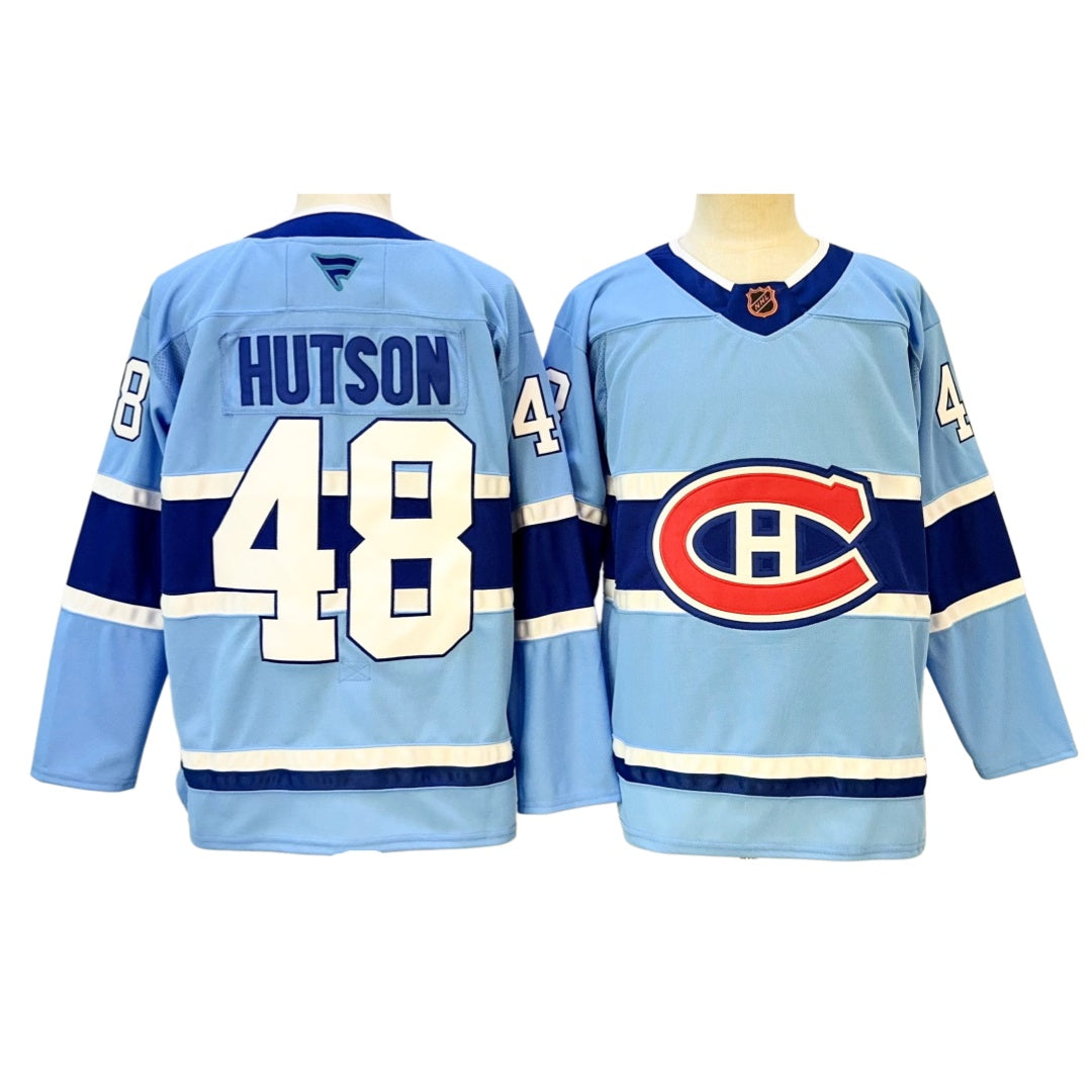 Men's #48 Lane Hutson Montreal Canadiens NHL Jersey