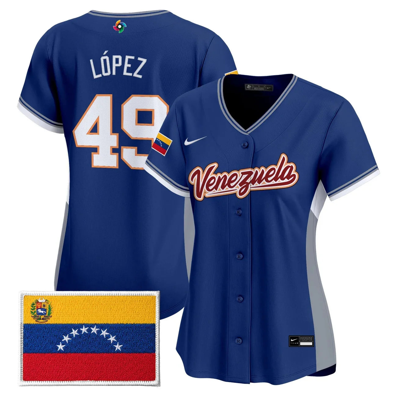 Women's Team Venezuela World Baseball Classic Vapor Premier Jersey - 2026 Roster - All Stitched