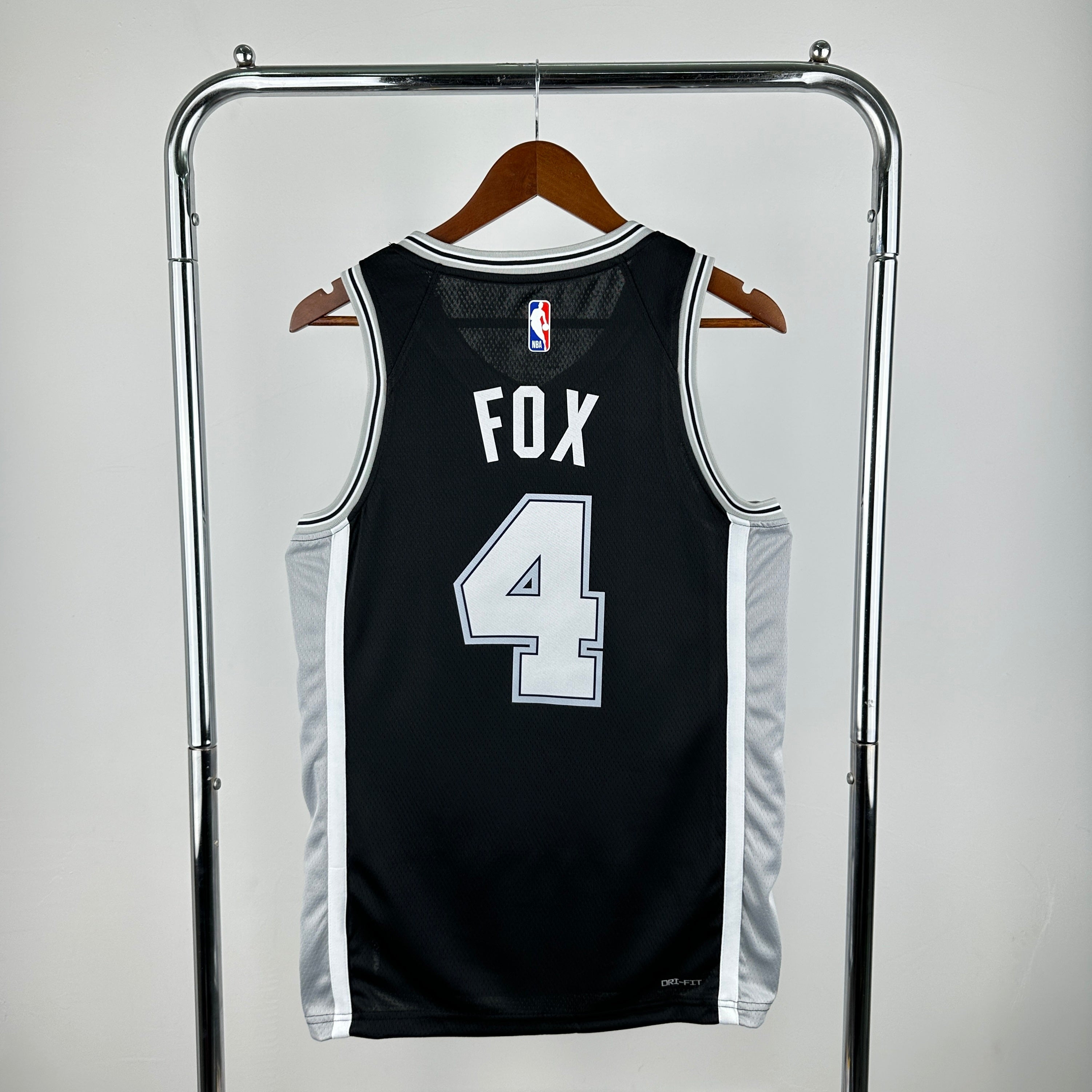 Men's #4 De'Aaron Fox San Antonio Spurs Basketball Jersey