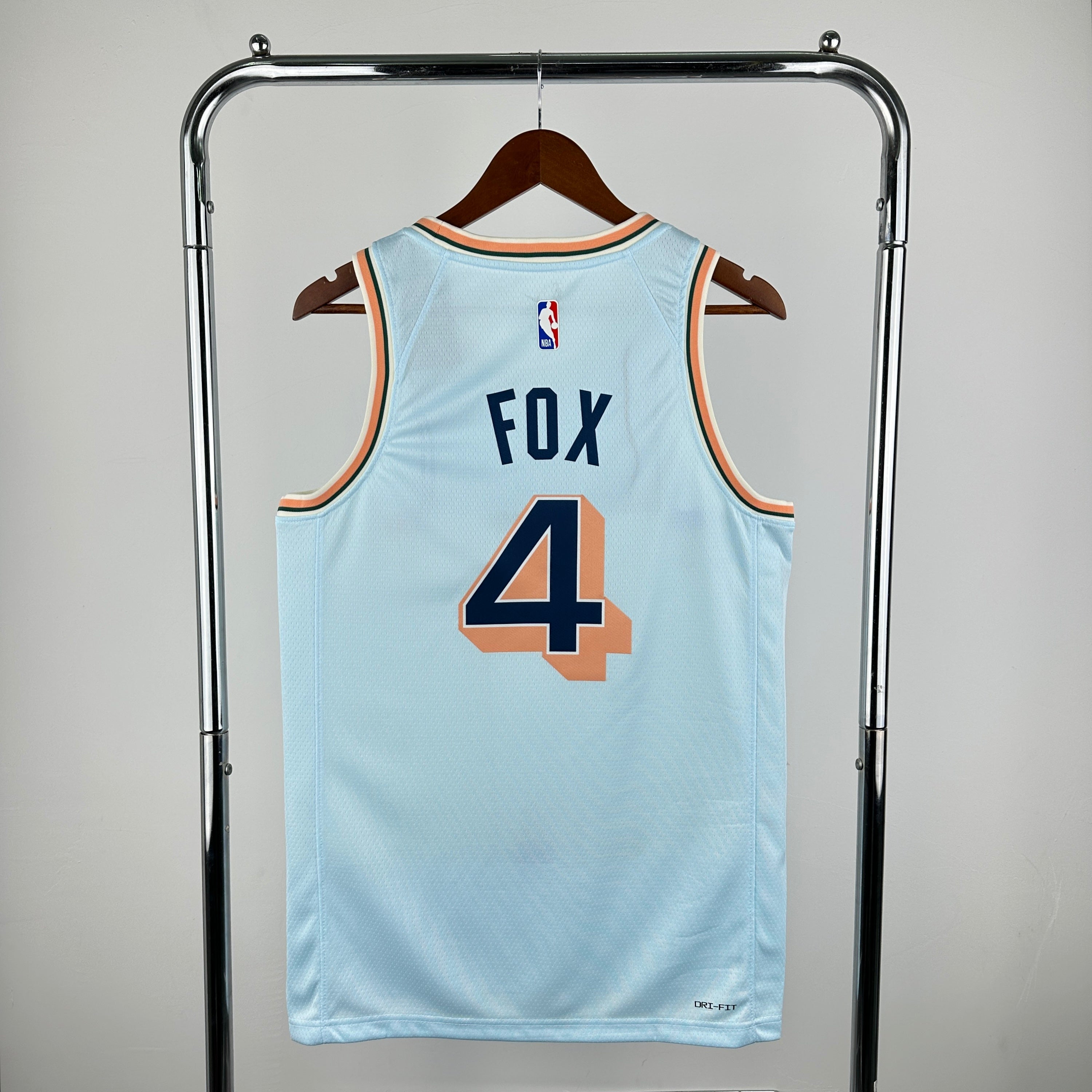 Men's #4 De'Aaron Fox San Antonio Spurs Basketball Jersey