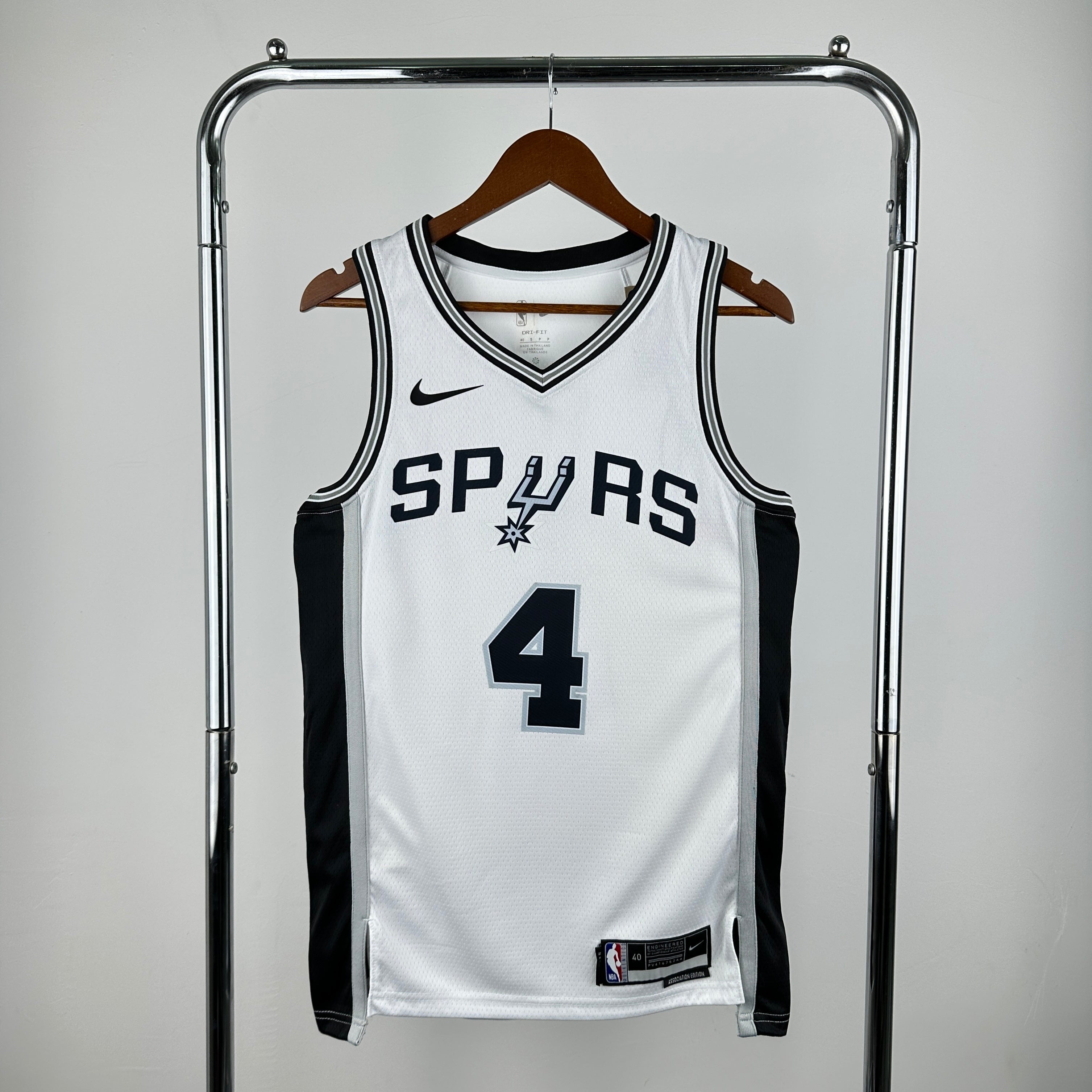 Men's #4 De'Aaron Fox San Antonio Spurs Basketball Jersey