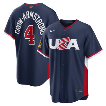 Men's #4 Pete Crow-Armstrong USA 2026 World Baseball Classic Baseball Jersey