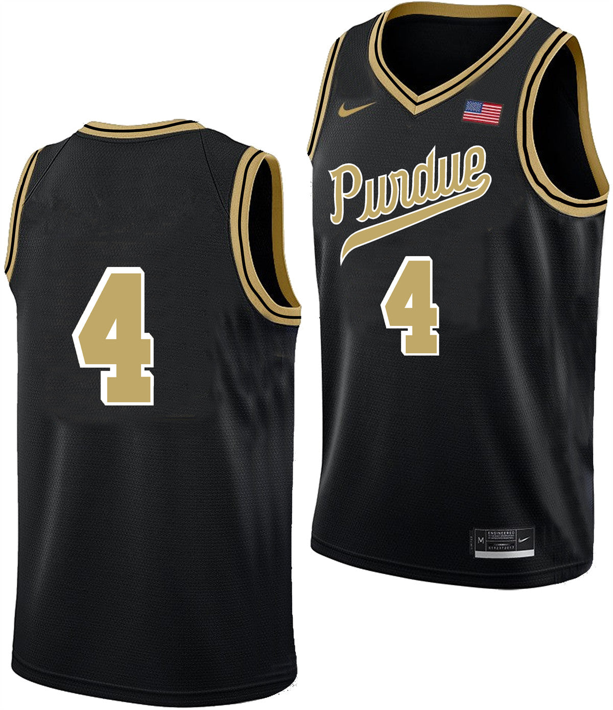 Men's #4 Trey Kaufman-Renn Purdue Boilermakers College Basketball Jersey