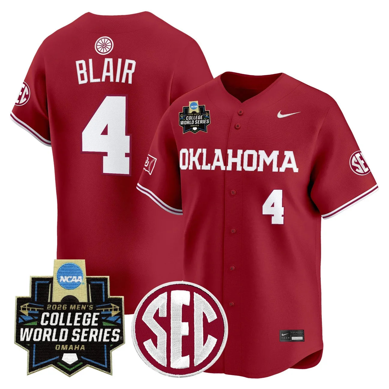 Men's Oklahoma Sooners 2026 World Series Vapor Premier Limited Jersey - All Stitched