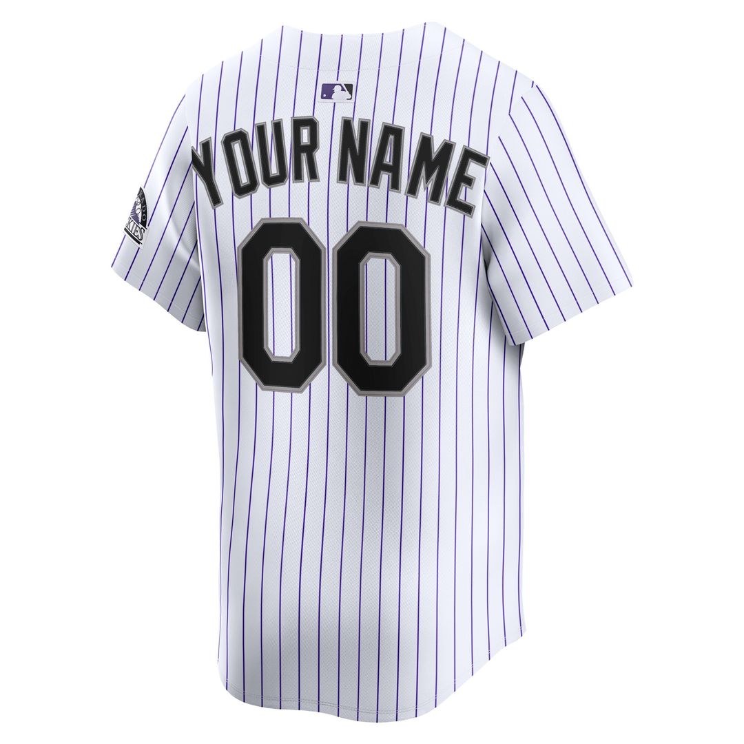 Colorado Rockies Nike Youth Home Custom Limited Jersey - White