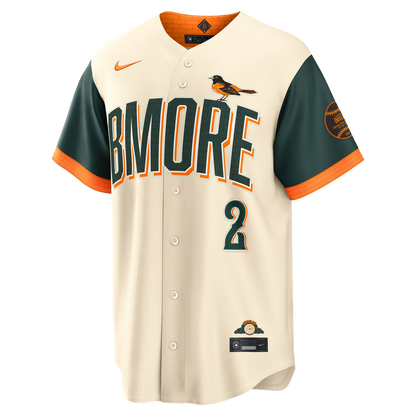 Gunnar Henderson Baltimore Orioles Nike 2026 City Connect Stadium Jersey - Cream
