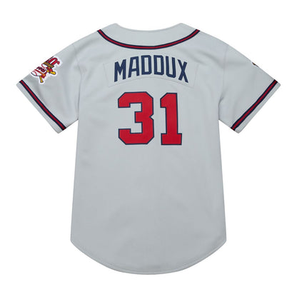 Greg Maddux Atlanta Braves Mitchell & Ness 1995 Throwback Authentic Jersey - Gray