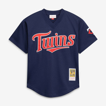 David Ortiz Minnesota Twins Mitchell & Ness Youth Cooperstown Collection Mesh Batting Practice Jersey - Navy