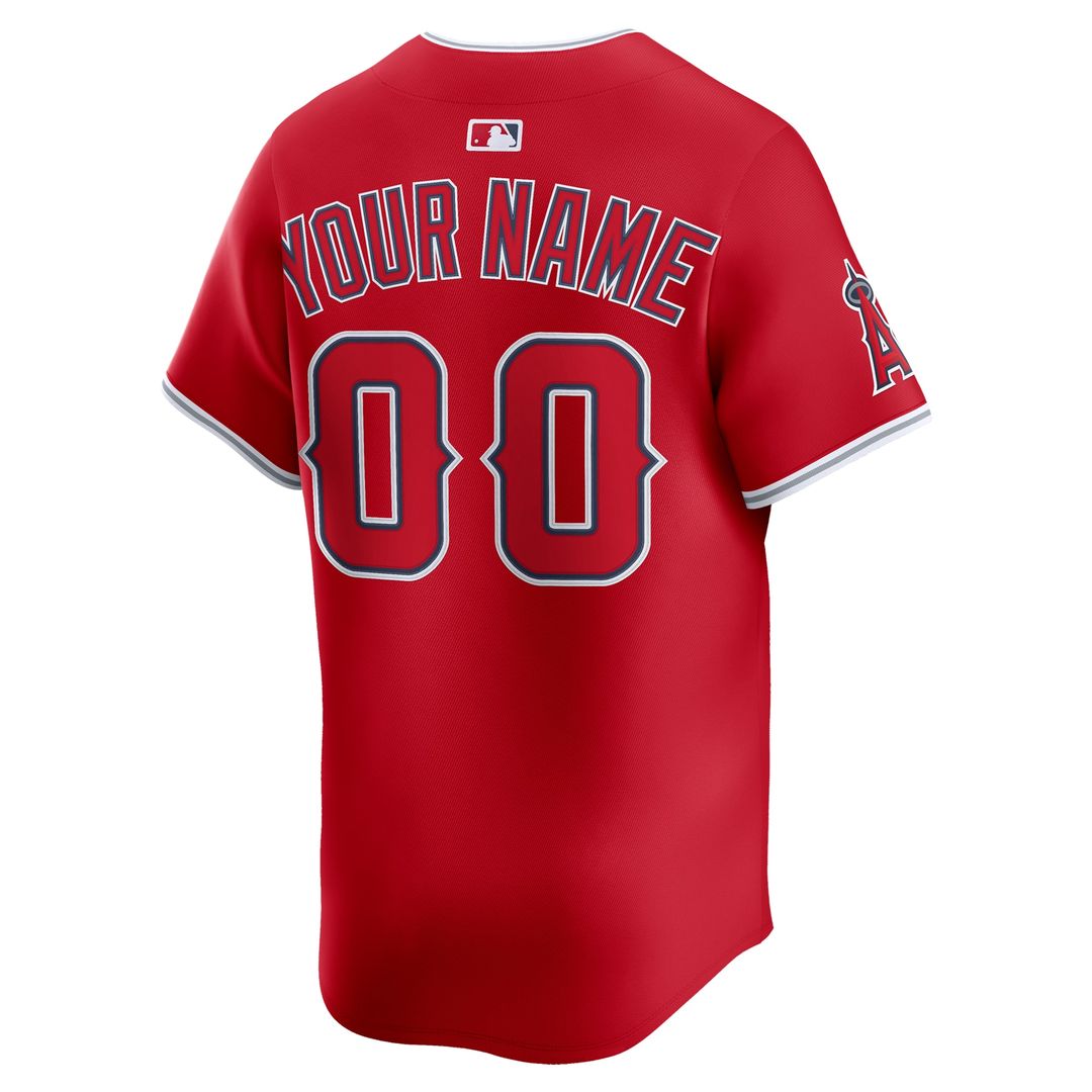 Los Angeles Angels Nike Alternate Limited Custom Jersey - Red