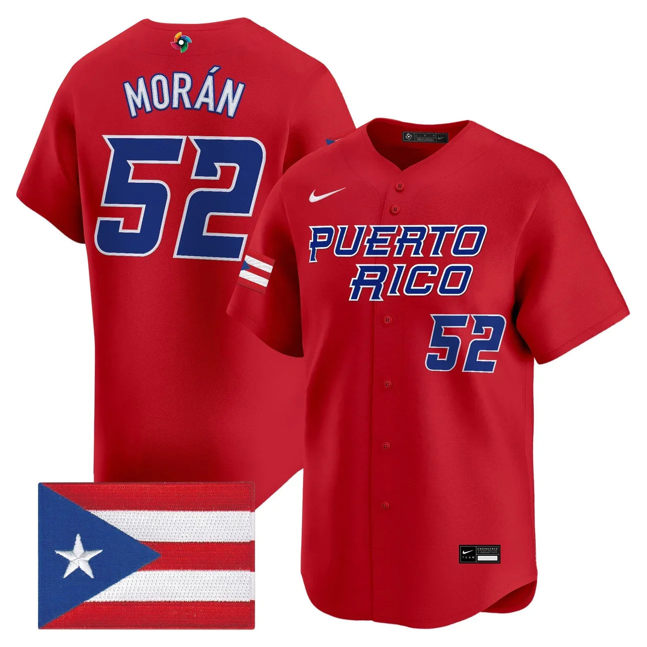Men's Team Puerto Rico World Baseball Classic Vapor Premier Jersey - 2026 Roster - All Stitched