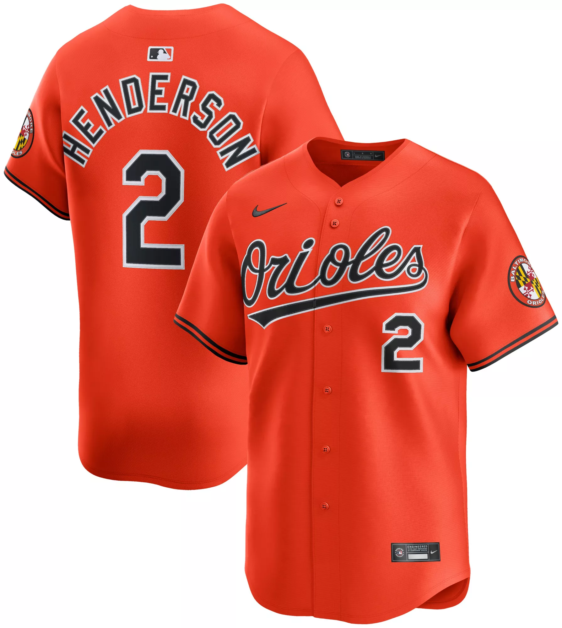 Men's #2 Gunnar Henderson Baltimore Orioles  Baseball Jersey