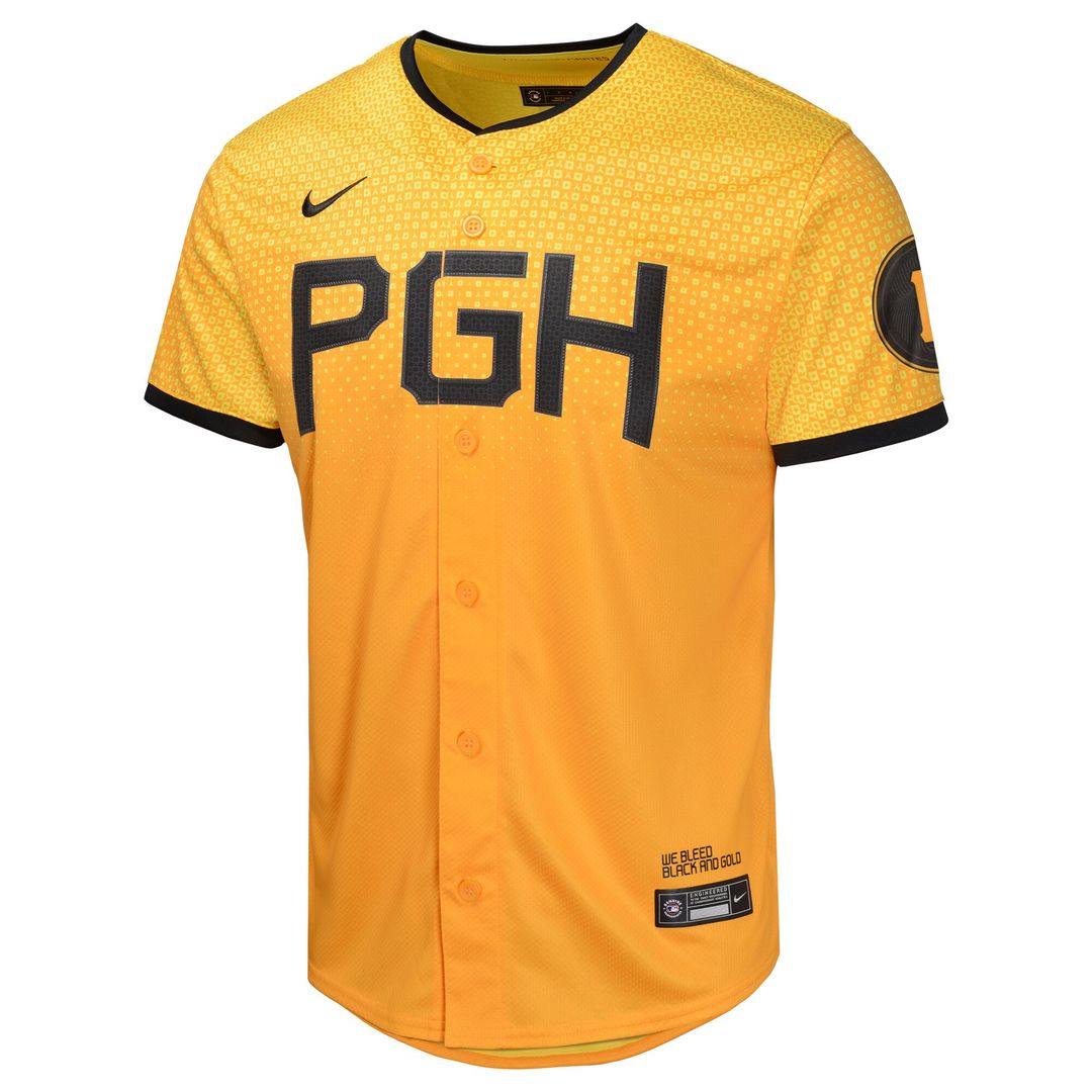 Pittsburgh Pirates Nike Youth City Connect Limited Jersey - Gold