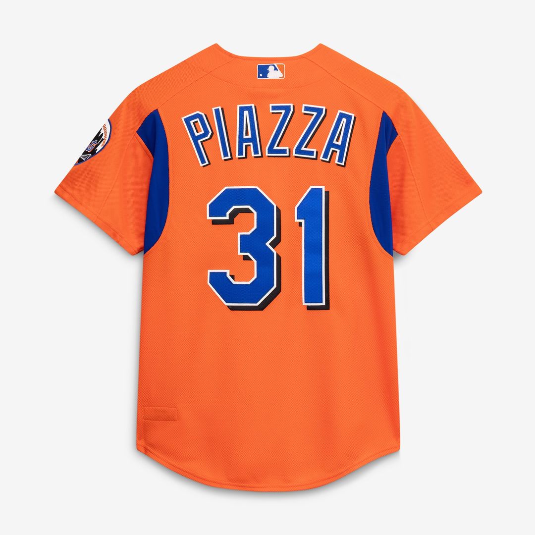 Mike Piazza New York Mets Mitchell & Ness Cooperstown Collection Mesh Batting Practice Button-Up Jersey - Royal