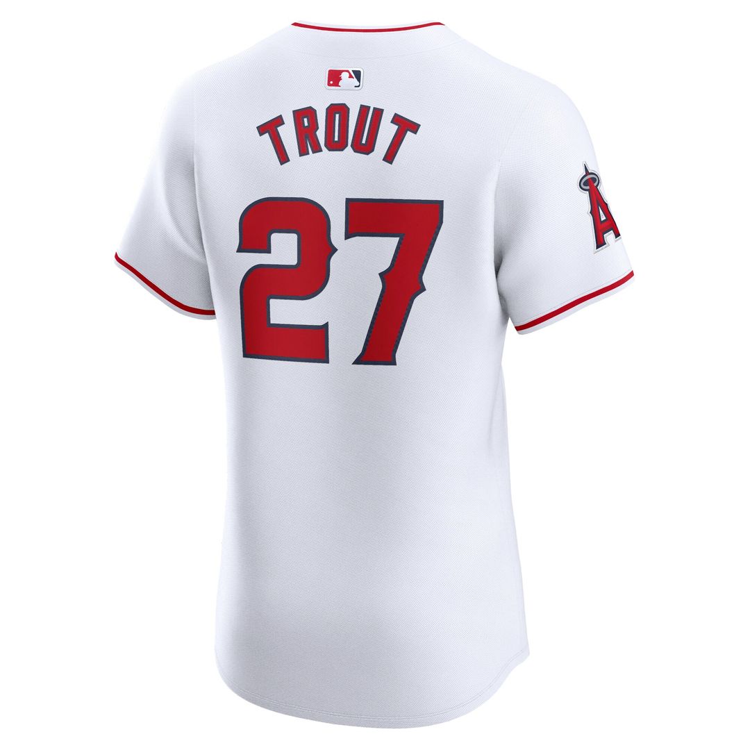 Mike Trout Los Angeles Angels Nike Home Elite Player Jersey - White