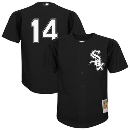 Paul Konerko Chicago White Sox Mitchell & Ness Youth Mesh Batting Practice Jersey - Black