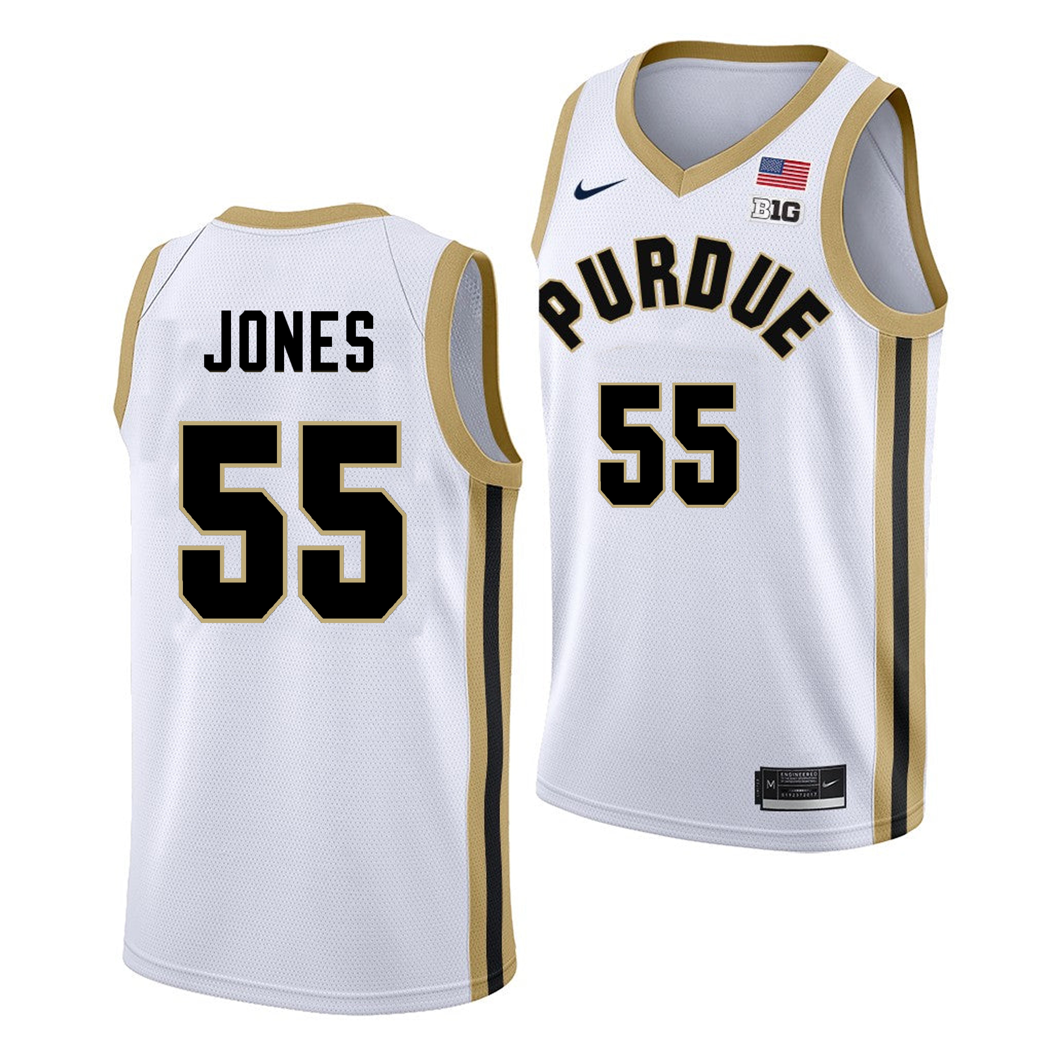 Men's #55 Lance Jones Purdue Boilermakers College Basketball Jersey