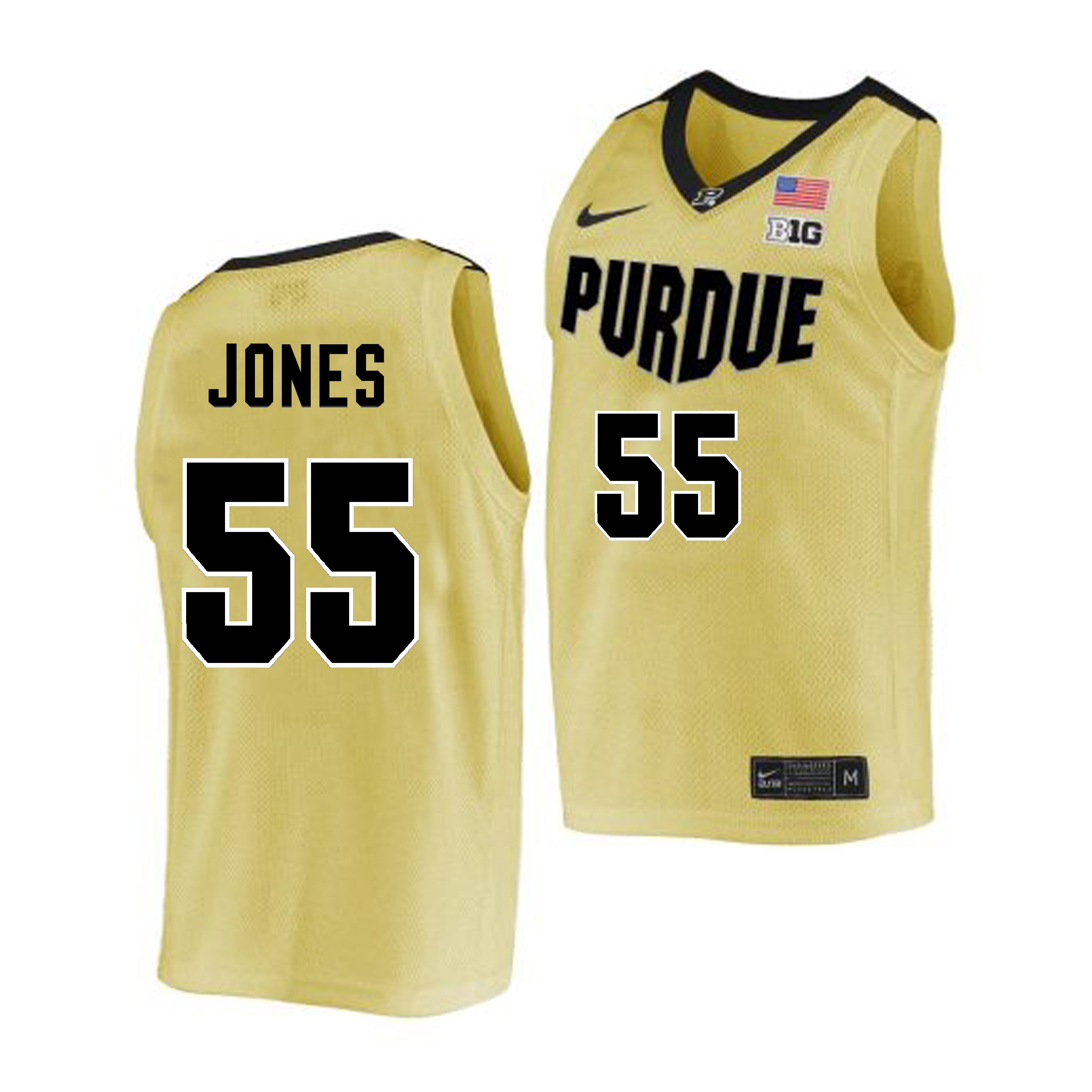 Men's #55 Lance Jones Purdue Boilermakers College Basketball Jersey