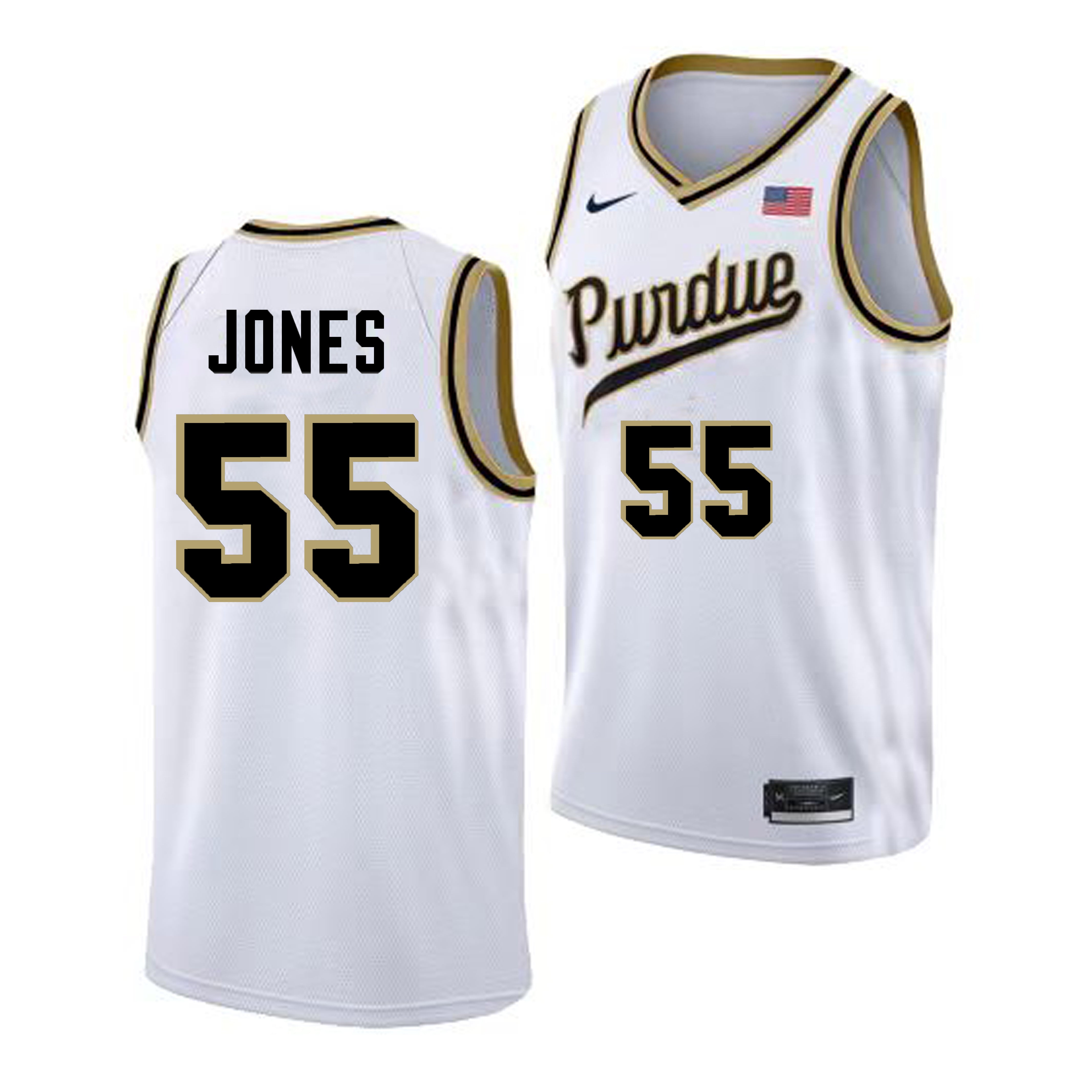 Men's #55 Lance Jones Purdue Boilermakers College Basketball Jersey