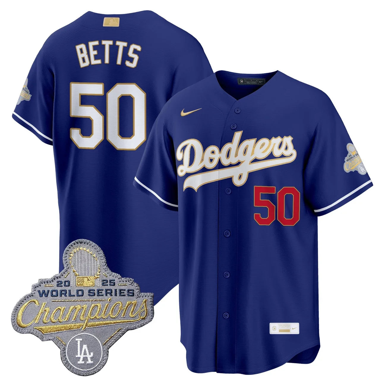 Los Angeles Dodgers "Gold Collection" Premier Limited Jersey - All Stitched -Royal