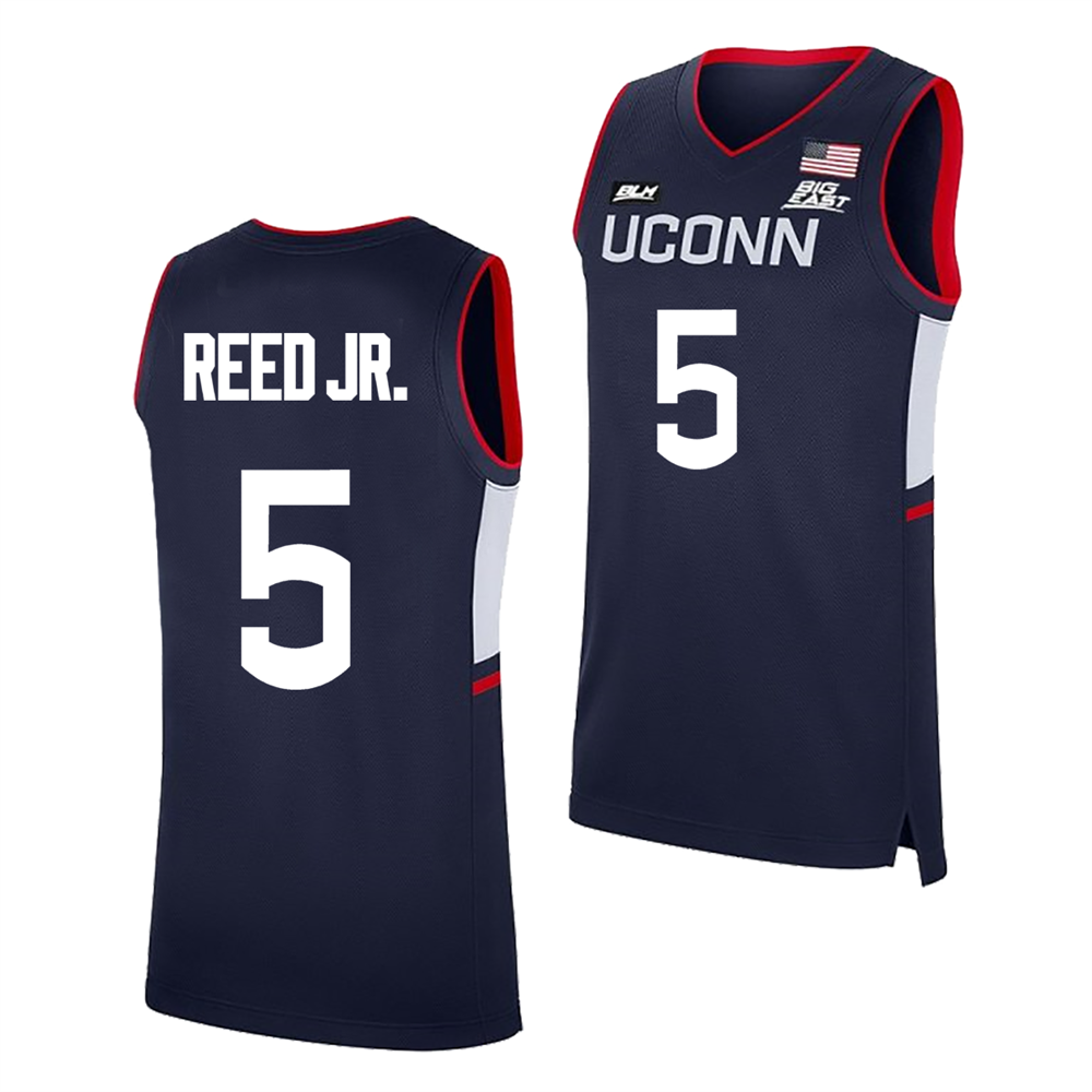 Men's #5 Tarris Reed Jr UConn Huskies College Basketball Jersey